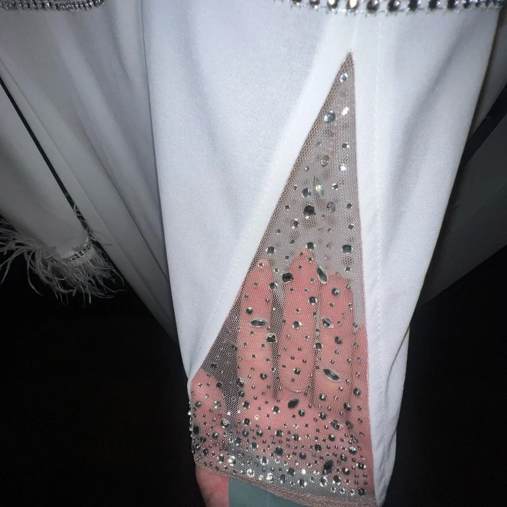 NWT White Crystal Formal Gown - Picture 9 of 13